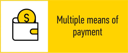 Multiple means of payment
