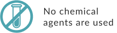 No chemical agents are used